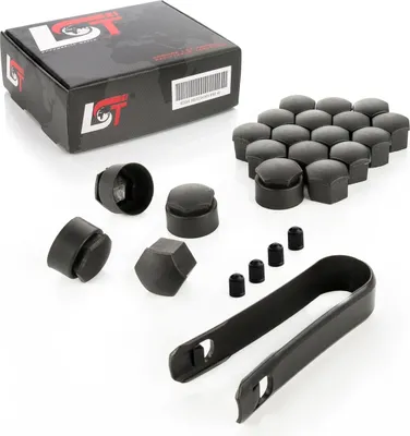 Produktbild von 20x Radschraube Kappen 17mm Schwarz Diebstahlhemmend für HYUNDAI DAEWOO DAIHATSU