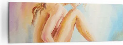 Produktbild von Bild auf Leinwand - Leinwandbild - Einteilig - Frau Nacktheit Abgesehen von - 160x50cm - Wand Bild - Wanddeko - Wandbilder - Leinwanddruck - Bilder - Wanddekoration - Leinwand bilder - AB160x50-4174