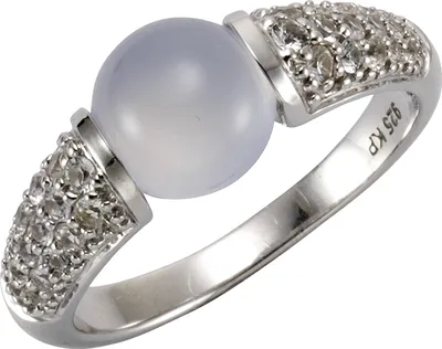 Produktbild von Jamelli Ring 925/- Sterling Silber weiß 056 (17,8) Chalcedon hellblau 273271046J-1