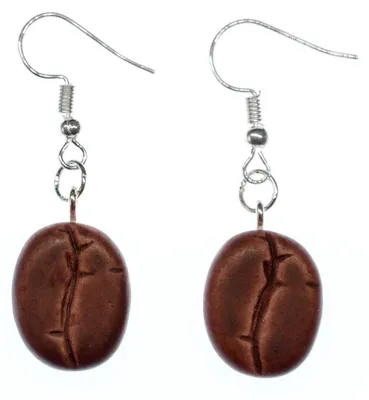 Produktbild von Kaffeebohne Ohrringe Ohrhänger Miniblings Hänger Frühstück Kaffee Kaffepflanze
