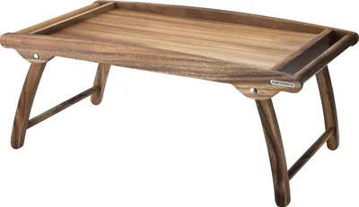 Produktbild von Betttablett aus Akazienkernholz für das Frühstück im Bett, Betttisch, Größe: 61 x 35 x 7 cm