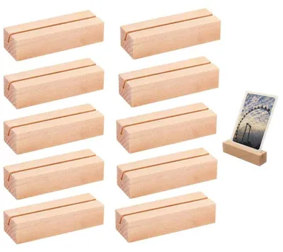 Immagine prodotto di Porta biglietti e porta foto in legno per tavolo