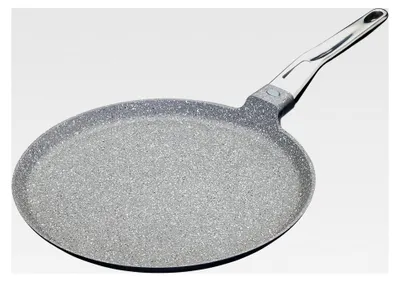 Produktbild von Antihaft-Pfannkuchen Crêpe-Pfanne aus Aluminiumguss, 28 cm, Grau