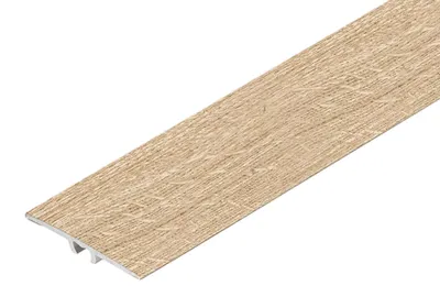 Zdjęcie produktu dla Profil progowy aluminiowy płaski 35mm 5w1 Cezar Dąb Jasny Mat 0,93m