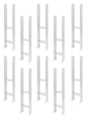 Image de Alberts10xH-Anker Support de poteau Carport Sabot de poteau H-support galvanisé à chaud 600 mm