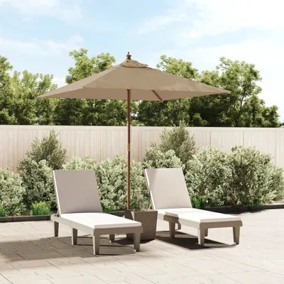 Produktbild von Sonnenschirm mit Holzmast Taupe 198x198x231 cm , Markisen Design 2024