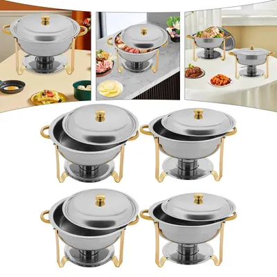 Obrázek produktu pro Ohřívače na bufet – sada chafing dish – ohřívací nádoby pro bufety a catering – nerezová ocel
