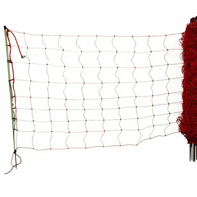 Produktbild von Weidezaunnetz für Schafe und Ziegen, 90 cm hoch, 50 m lang, Einzelspitze, UV-stabilisiert