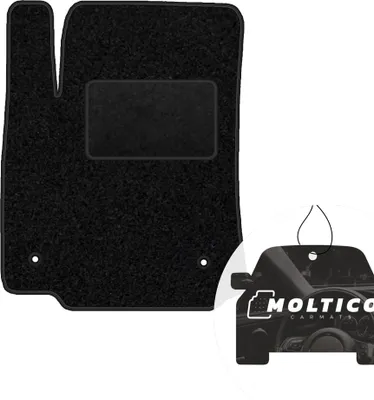 Produktbild von moto-MOLTICO Fahrer Fußmatte Auto Velours Fahrerseite Autoteppiche Schwarz Fahrermatte 1-teilig passend für Citroen C3 Aircross ab 2017