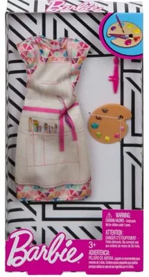 Image de Mattel - fxh98 - barbie - accessoire poupee - tenue d'artiste peintre