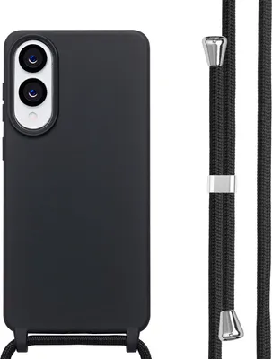 Zdjęcie produktu dla imoshion Silikonowe etui ze sznurkiem do Samsung Galaxy S25 Edge - Czarny