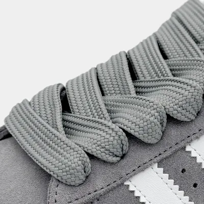 Zdjęcie produktu dla Sznurowadła płaskie szerokie Fat Laces Adidas Campus 00s Adidas 15mm 1,5cm - 120 cm, szare