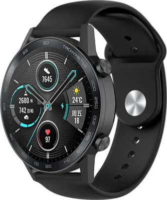 Produktbild von Strap-it Honor Magic Watch 2 Sportarmband (Schwarz)