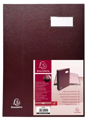 Immagine prodotto di Exacompta Raccoglitore per firme 24244E 24 scomparti bordeaux