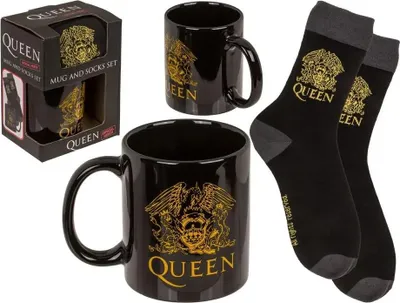 Produktbild von QUEEN-Geschenkset: Tasse + Socken für den Rock-Fan