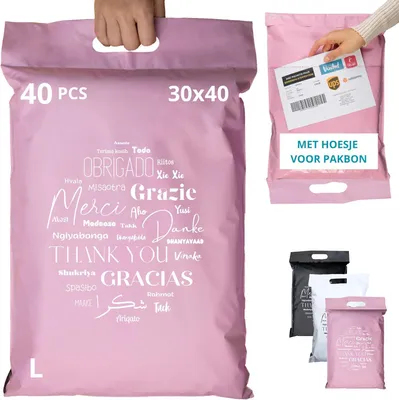 Produktbild von Versandtaschen Kleidung Vinted, 40x30 cm, Wasserdicht, Nachhaltig, 40 Stück