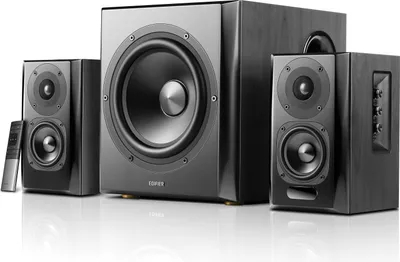 Obrázek produktu pro Edifier S351DB - 2.1 kanálů - 150 W - Černá - Bezdrátová - 1,8 m - Otočný ovladač