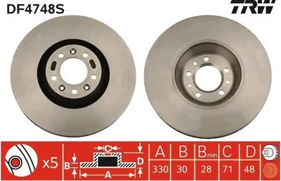Immagine prodotto di Disco freno unito DF4748S