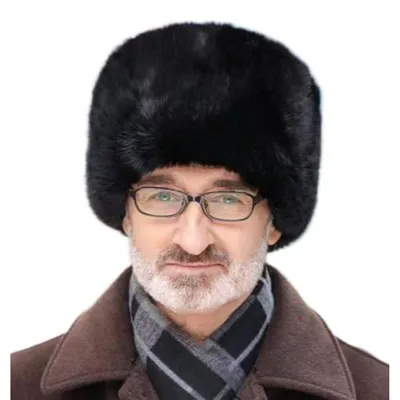 Produktbild von Herren Wintermütze Kunstfell Winddicht Warm Schwarz Größe 58
