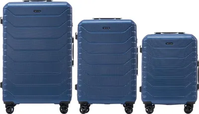 Produktbild von WINGS CRAKE Kofferset 3-teilig Polycarbon S/M/L, Hartschalenkoffer mit TSA Schloss & 4 Doppelrollen, stabil & elegant