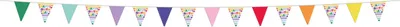 Produktbild von Happy Birthday Wimpelkette Stripetastic bunt 6m