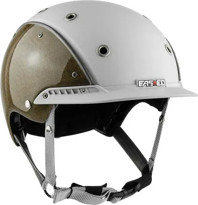 Produktbild von %%Casco Reithelm Champ-3 Flachsfaser-weißgrau, Größe: M 56-58 cm