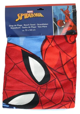 Produktbild von Spiderman Strandtuch für Kinder – Weiches & saugstarkes Badehandtuch 70x140 cm