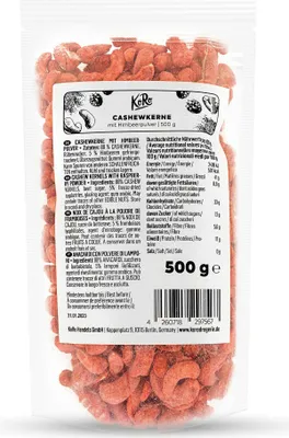 Produktbild von KoRo I Cashewkerne mit Himbeerpulver 500 g