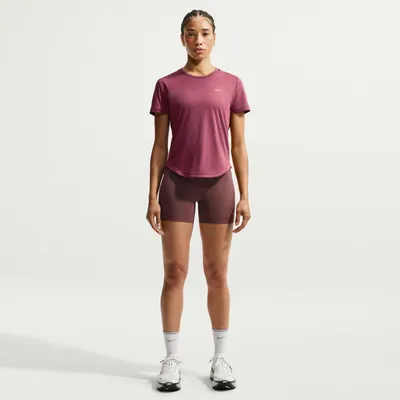 Immagine prodotto di NIKE W NK TEMPO DF SS TOP, colore rosa tenue/argento riflettente, taglia XS