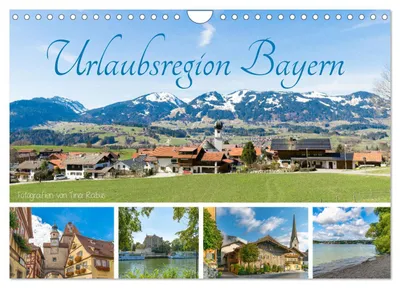 Produktbild von Urlaubsregion Bayern (Wandkalender 2027 DIN A4 quer), CALVENDO Monatskalender