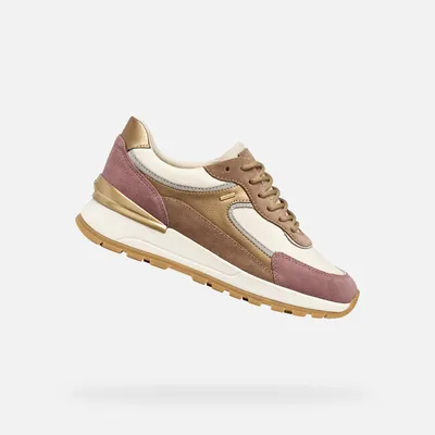 Immagine prodotto di Scarpe da ginnastica da donna Geox, color marrone scuro, modello Desya, taglia 39