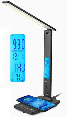 Image de Lampe de bureau LED Blaupunkt avec recharge USB et intensité réglable