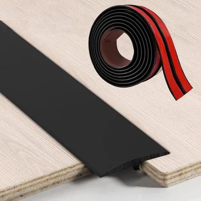 Produktbild von Flexibel PVC-Vloerstrip T-Profiel 5 cm breit 3 Meter schwarz
