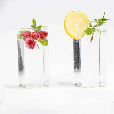 Produktbild von Quadratische Trinkgläser Wassergläser 2 Stück 380 ml
