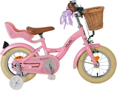Produktbild von Volare Blossom Kinderfahrrad für Mädchen - 12 Zoll in Rosa für Kinder von 3 bis 4,5 Jahren