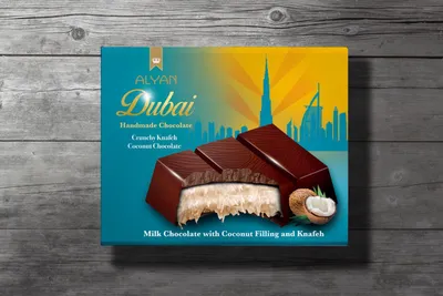 Produktbild von Alyan Dubai Schokolade 100g - mit Kokoscreme
