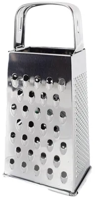 Produktbild von Küchenreibe in kompakter Ausführung ca. 18cm in Silber 4 Reibeflächen