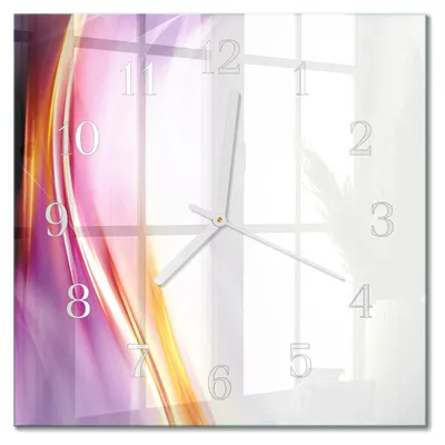 Produktbild von Tulup Glasuhr Wanduhr Küchenuhr Echt-Glas 30x30 cm Modern Dekorativ Geräuschlos Weiße Zeiger - Abstraktion