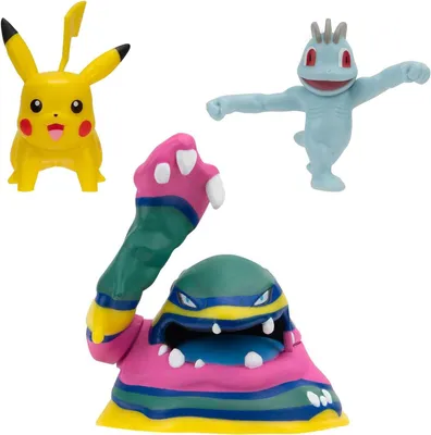 Image de Zestaw Figur Akcji Pokémon 3-Pack: Machop, Pikachu #1, Alolan Muk 5 cm - Hasbro