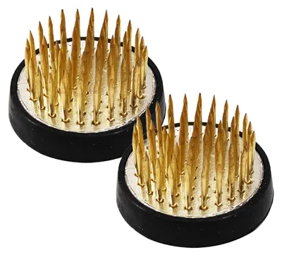 2er-Pack runde Blumenstecker, Ø 34 mm, Kupfernadeln