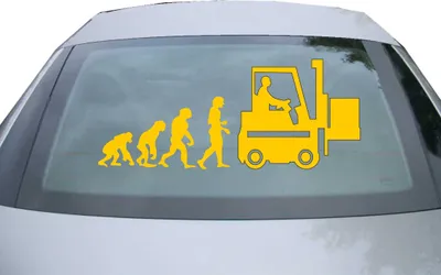 Produktbild von Indigos UG - Aufkleber Heckscheibe & Motorklappe DE7060 - gold - 600x252 mm - Evolution Gabelstapler - Auto Scheiben Fenster Heckklappe Tuning Racing JDM - Die cut