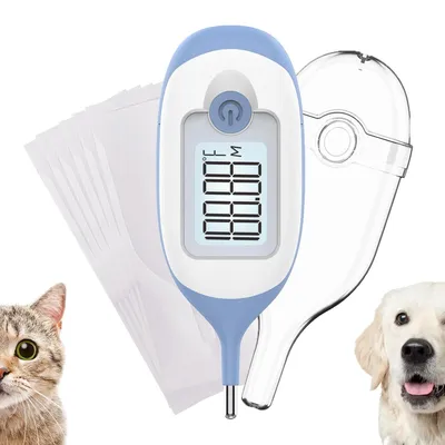 Produktbild von Tierthermometer, schnelle Messung in 10 Sekunden, 30 Sondenabdeckungen, für Hunde und Katzen