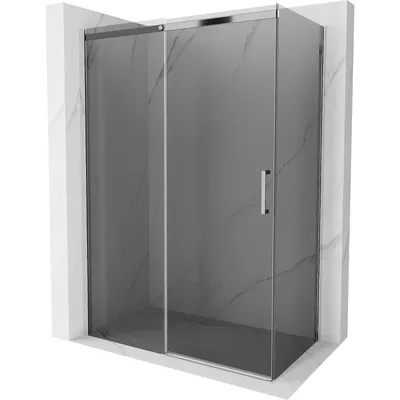 Obrázek produktu pro Mexen Omega rozsouvací sprchový kout 130 x 70 cm, Grafitově černá, Chromovaná - 825-130-070-01-40