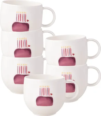 Zdjęcie produktu dla Villeroy & Boch With Love Henkelbecher 290 ml Happy Birthday 6er Set - DS
