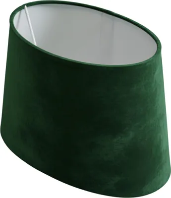 Produktbild von Lampenschirm Samtoptik | Grün | Oval | H14 x B12 X L 20 | Polyester