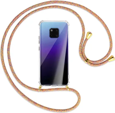 Produktbild von Handykette Backcover-Schutzhülle mit Band (Metall goldfarben) für Huawei Mate 20 Pro - Rainbow