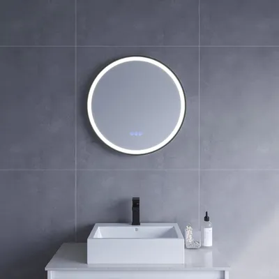 Produktbild von Wandspiegel Badspiegel Badezimmerspiegel Led Spiegel Bad rund mit Beleuchtung Ø 60 cm 3 Lichtfarbe Warmweiß Neutral Kaltweiß
