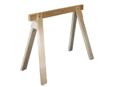 Produktbild von Hawe Arbeitsbock 807.02, Robust und belastbar, Unterstellbock, Werkstattbock aus Fichtenholz, 870x750mm