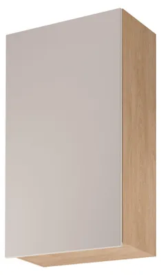 Obrázek produktu pro Vysoká horní kuchyňská skříňka SALERNO - šířka 60 cm, dub / béžová, levé provedení