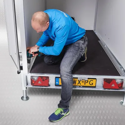 Productafbeelding van Bindrail voor aanhangwagens - 150 cm, inclusief 2 spanogen
